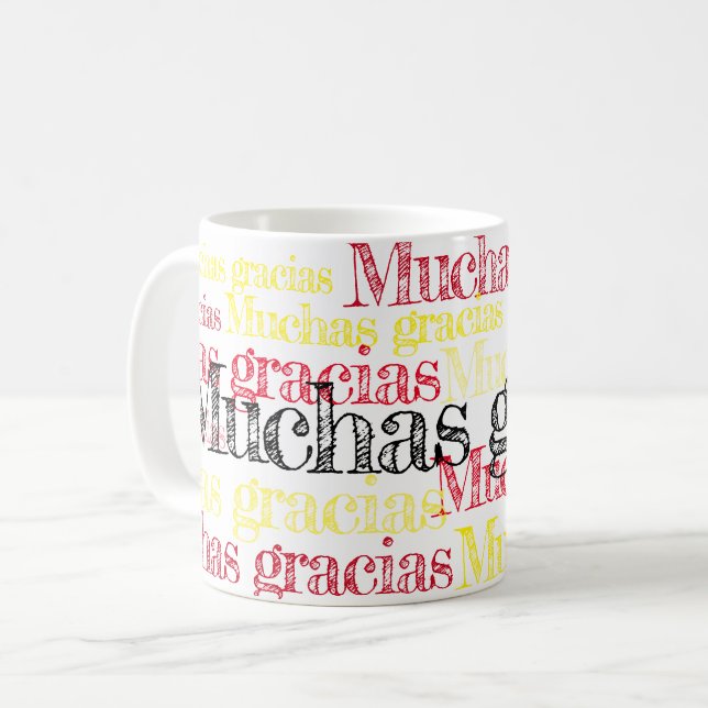 Mug Les Espagnols de Muchas gracias/vous remercient de (Devant gauche)