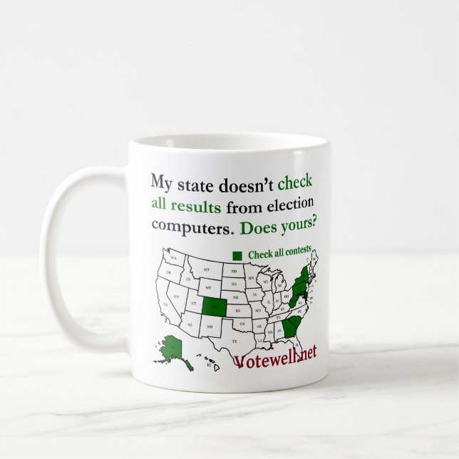 Mug Les États vérifient tous les résultats des électio (Gauche)