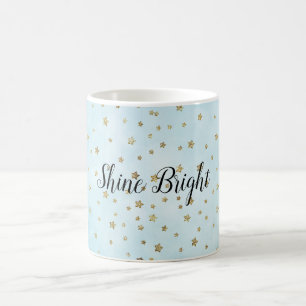 Mug Les étoiles d'or bleu Aqua