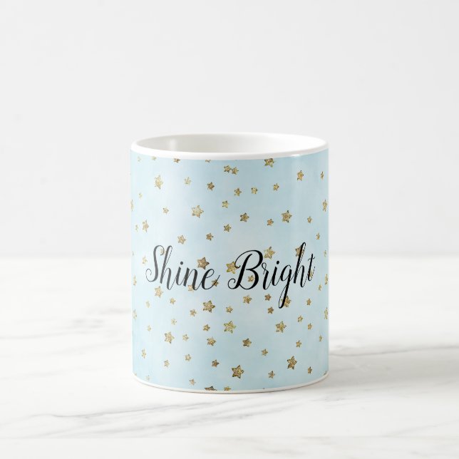 Mug Les étoiles d'or bleu Aqua (Centre)