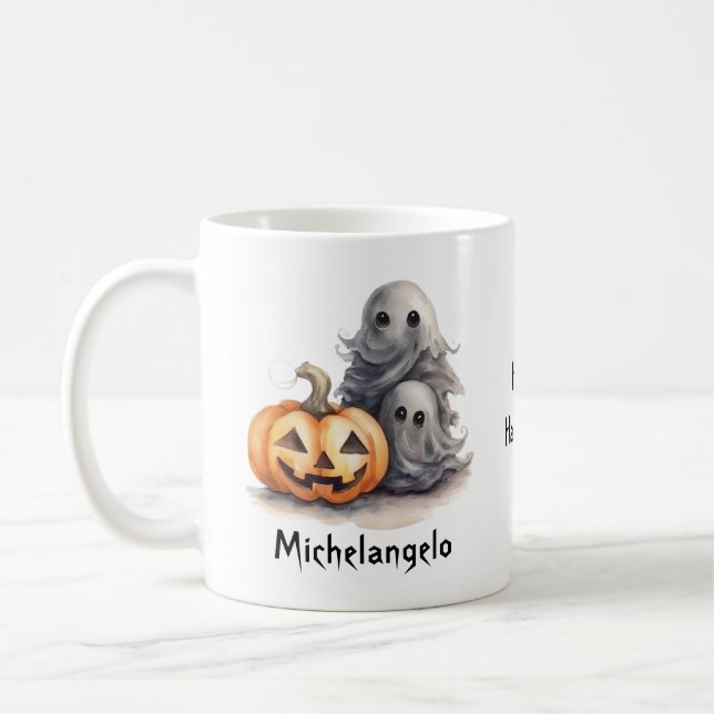 Mug Les fantômes d'Halloween et Jack-o-Lantern personn (Gauche)