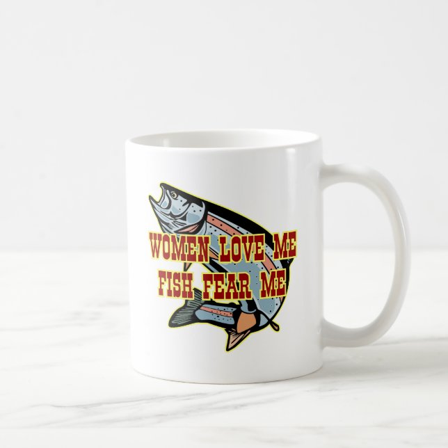Mug Les femmes m'aiment que les poissons me craignent (Droite)