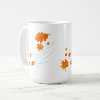 Mug Les feuilles d'automne dans le vent : Design éléga
