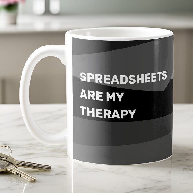 Mug Les feuilles de calcul sont ma thérapie - Géométri (Créateur téléchargé)