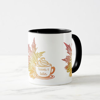 Mug Les Feuilles et les lattes chassent le café