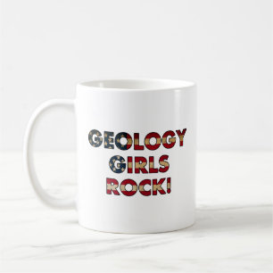 Mug Les filles de la géologie roulent ! (Drapeau améri
