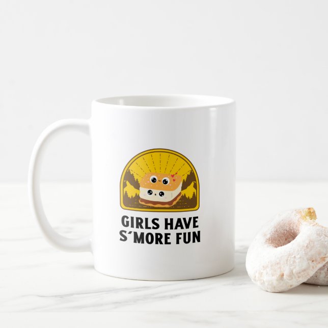 Mug Les filles ont plus de plaisir Retro coucher de so (Avec donut)