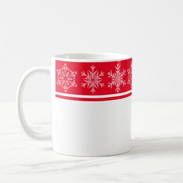 Mug Les flocons de neige de Noël (Gauche)