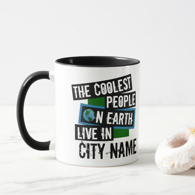 Mug Les gens les plus froids de la planète vivent dans (Avec donut)