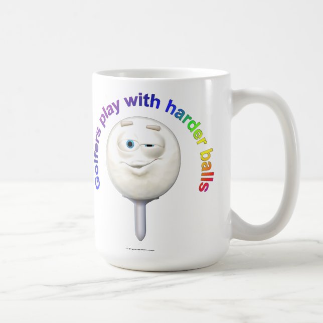 Mug Les golfeurs jouent avec des balles plus dures (Droite)