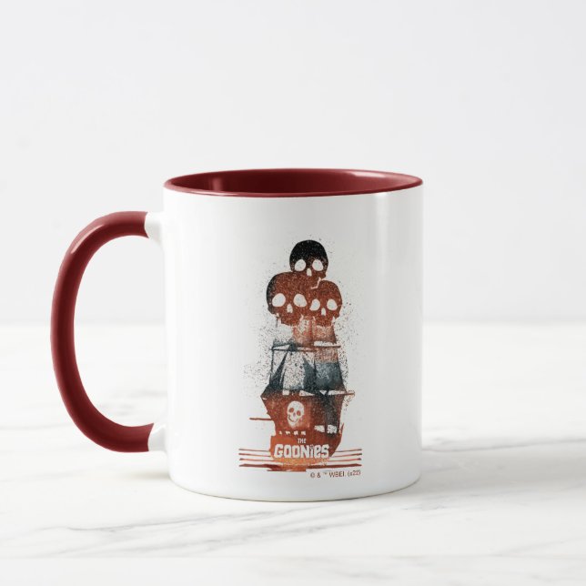Mug Les Goonies Pirate Ship Silhouette Graphique (Gauche)