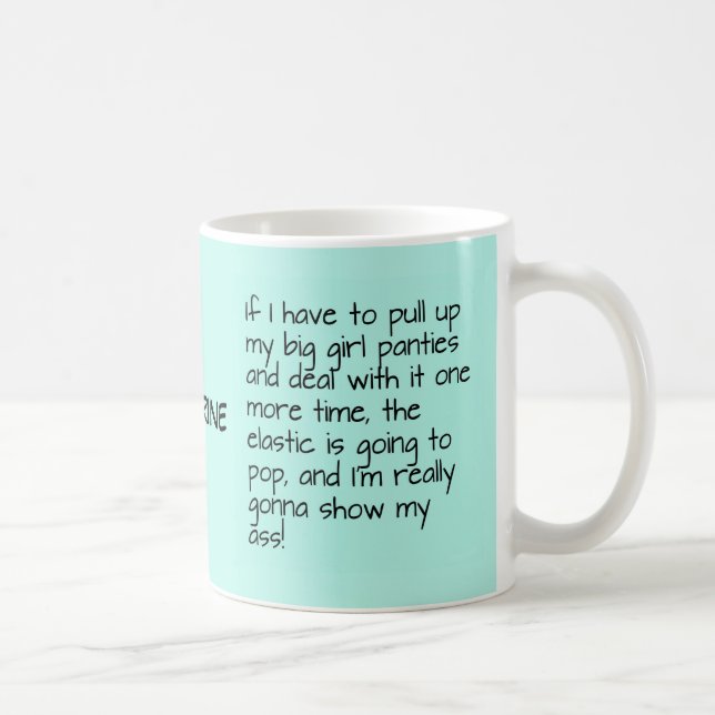 Mug Les grandes culottes de fille de turquoise (Droite)