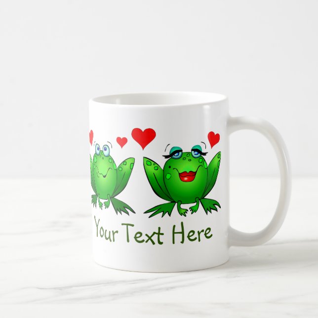 Mug Les grenouilles à caricatures vertes sauvent le ma (Droite)