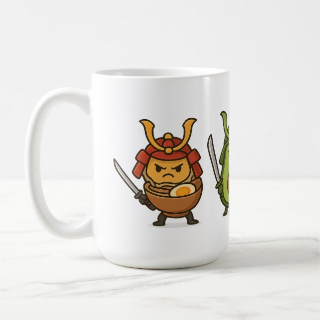 Mug Les guerriers alimentaires de Samurai (Gauche)