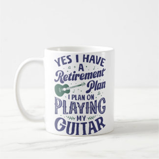 Mug Les guitaristes ont un plan de retraite en jouant