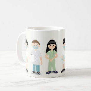 Mug Les héros Médicales cognent avec les infirmière