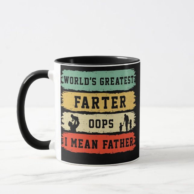 Mug Les hommes le plus grand monde plus loin Oops Je v (Gauche)