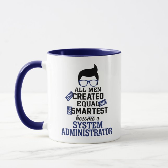 Mug Les hommes les plus intelligents deviennent admini (Gauche)