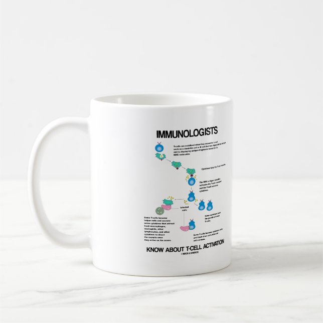 Mug Les Immunologues connaissent l'activation des cell (Gauche)