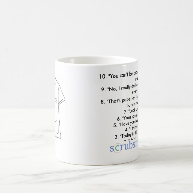 Mug Les infirmières de choses du principal 10 disent (Centre)