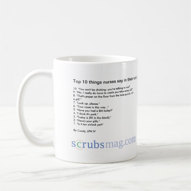 Mug Les infirmières de choses du principal 10 disent (Gauche)