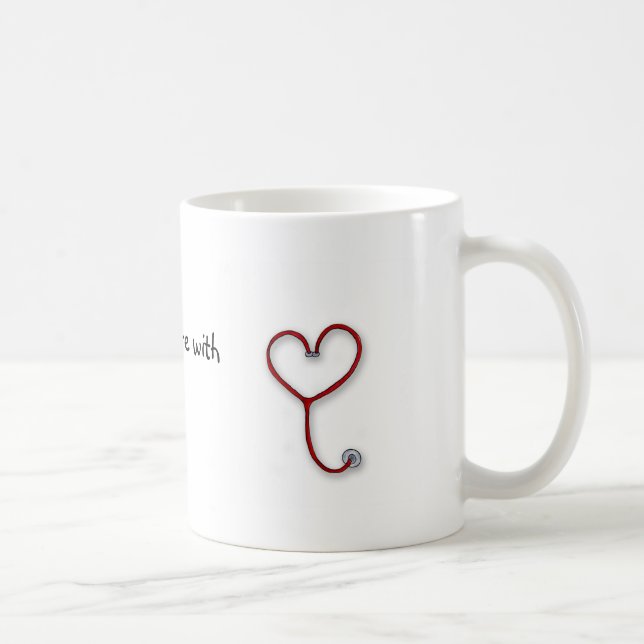 Mug Les infirmières s'inquiètent avec le coeur - (Droite)