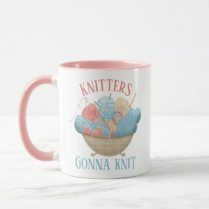 Mug Les Knitters vont faire des Tricots amusants