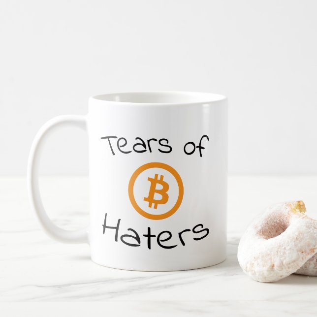 Mug Les larmes des détonateurs de Bitcoin Drôle BTC (Avec donut)