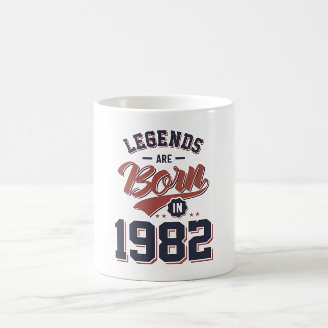 Mug Les légendes sont nées en 1982 Cadeau d'anniversai (Centre)