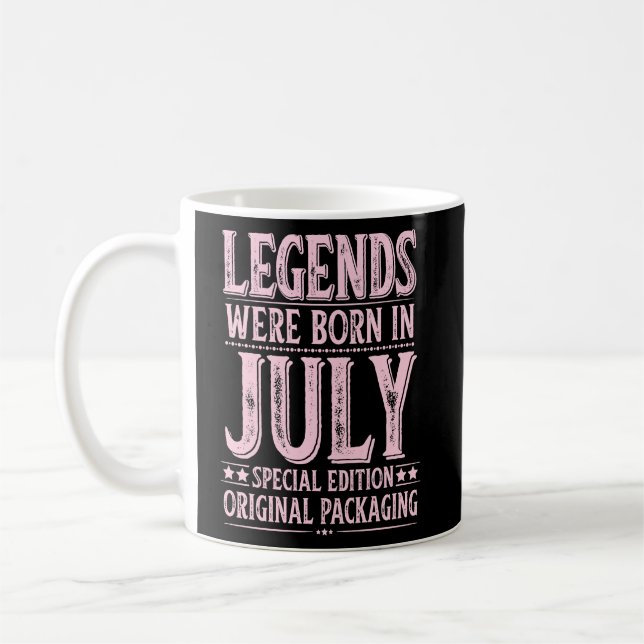 Mug Les légendes sont nées en juillet Anniversaire Ori (Gauche)