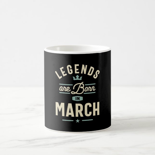 Mug Les légendes sont nées en Mars - Mars Anniversaire (Centre)