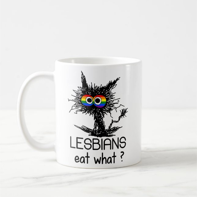 Mug Les lesbiennes mangent ce chat un Humour amusant j (Gauche)