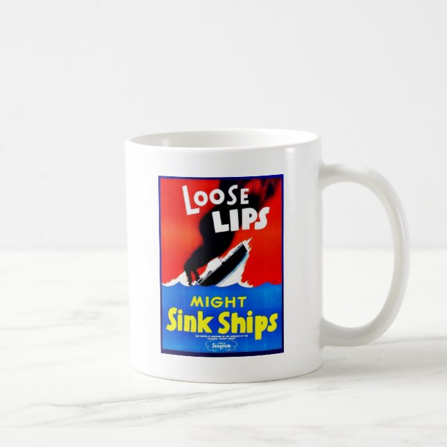 Mug Les lèvres lâches, pourraient couler des bateaux (Droite)