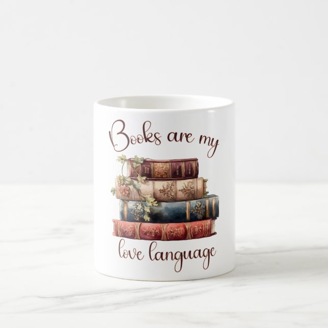 Mug Les Livres Sont Ma Langue D'Amour (Centre)