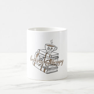 Mug Les livres sont ma thérapie Chemise Pile de livres