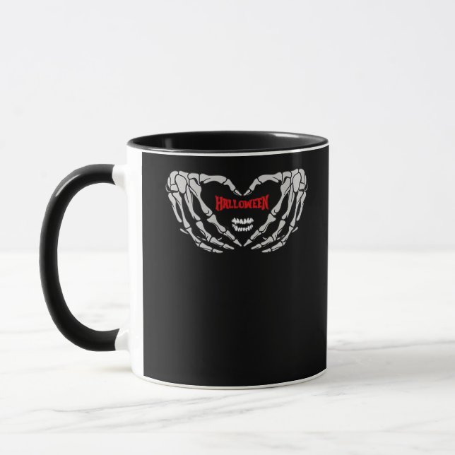Mug Les Mains De Squelette Se Plier Dans Un Coeur. Hal (Gauche)