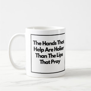 Mug Les Mains Qui Aident Sont Des Inspirations Plus Si