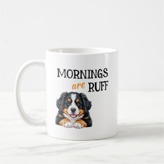 Mug Les Matins Sont Durs Drôle Amateur de Chien Mignon