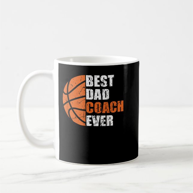 Mug Les Mens Meilleur Basketball Papa Entraîneur Chaqu (Gauche)