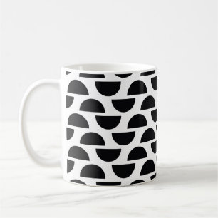 Mug Les moitiés noires du cercle créent une simple par