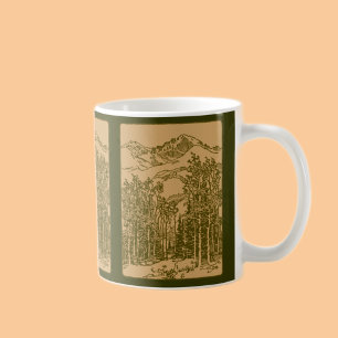 Mug Les montagnes de Sepia et la forêt