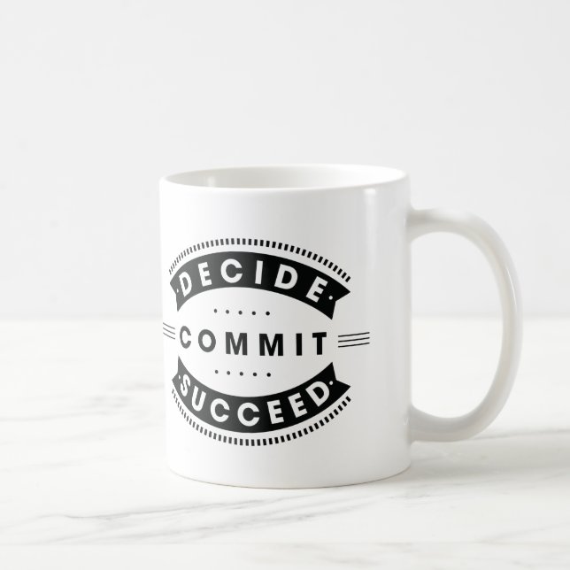 Mug Les mots inspirés décident commettent réussissent (Droite)