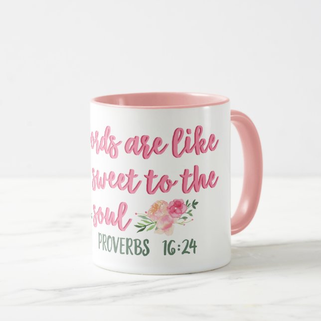 Mug Les Mots Semblables Sont Comme Le Proverbe Du Miel (Devant droit)