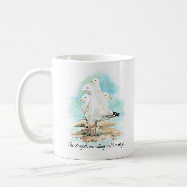 Mug Les mouettes appellent et je dois y aller (Gauche)