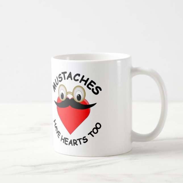 Mug Les moustaches ont aussi des coeurs (Droite)