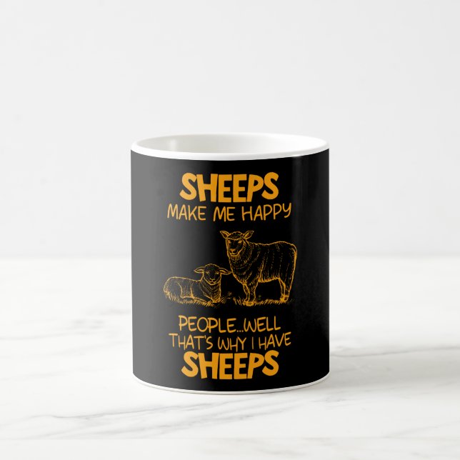 Mug Les moutons me rendent heureux les gens bien agric (Centre)