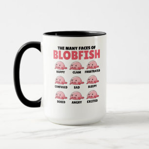 Mug Les Nombreux Visages De Blobfish Drôle Types D'Émo