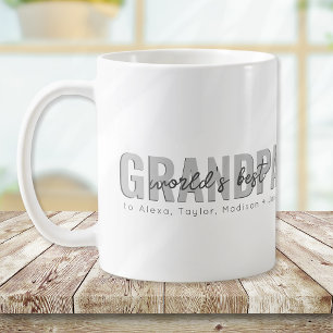 Mug Les noms des enfants du meilleur grand-père du mon
