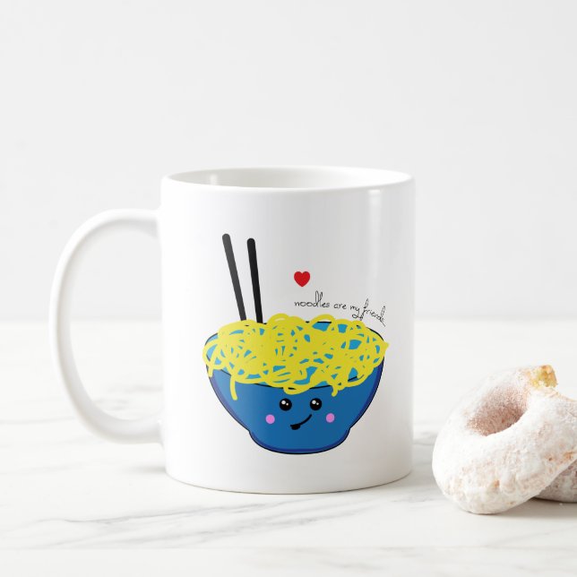 Mug Les nouilles sont mes amis Ramen Lover Cute Kawaii (Avec donut)