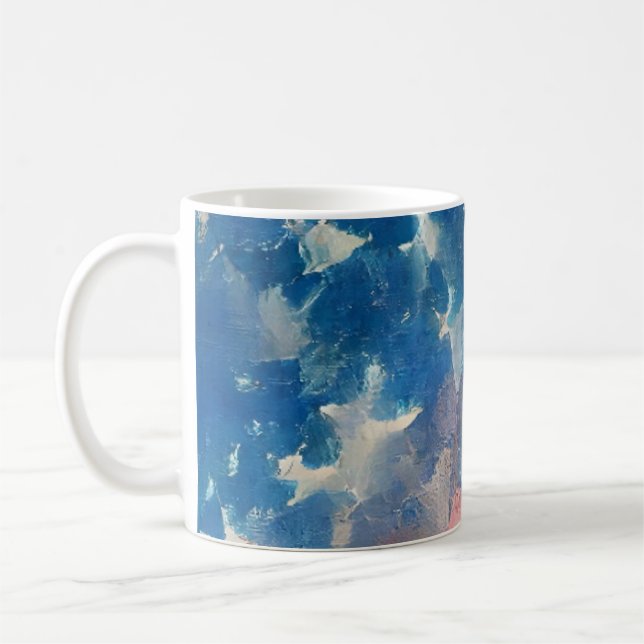 Mug Les nuages du drapeau américain Juillet 4 Jour com (Gauche)